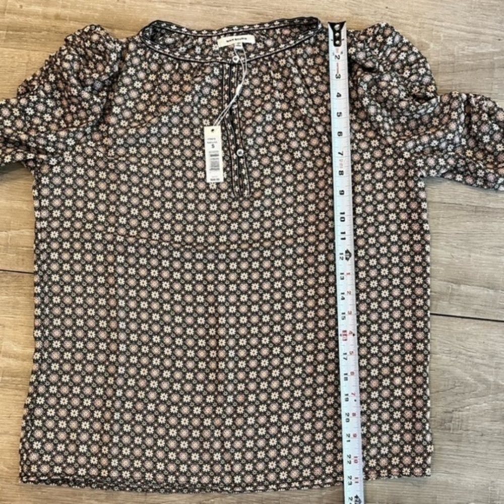 NWT Max Studio Floral Patterned Half Sleeve a Top Small - Picture 11 of 16
